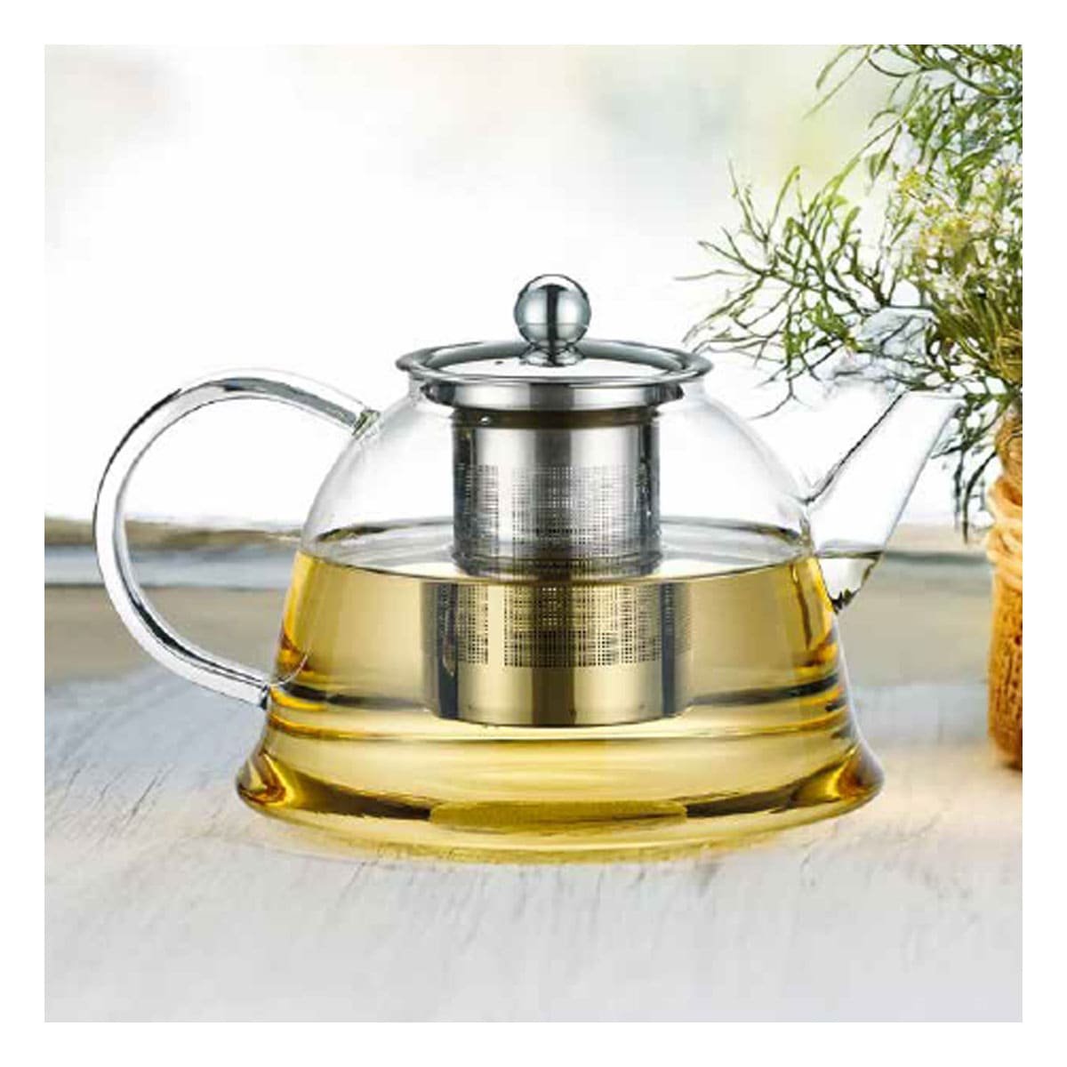 INFUSOR DE COLOR TRANSPARENTE EN 1500ML CON CUERPO DE BOROSILICATO Y ACERO - 2