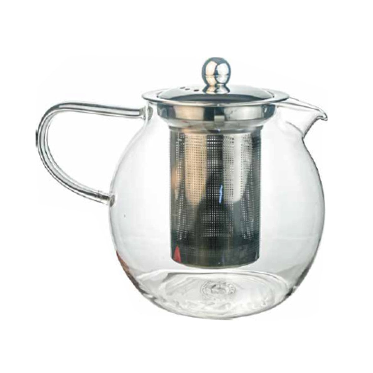 PACK4 TETERA CIRCULAR TRANSPARENTE 800ML FABRICADA EN BOROSILICATO Y ACERO Y+PAPEL REGALO - 3