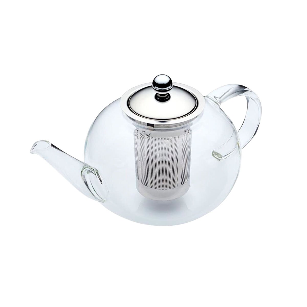 INFUSOR DE 900ML EN BOROSILICATO Y ACERO CON CUERPO CIRCULAR TRANSPARENTE Y+PAPEL REGALO - 1