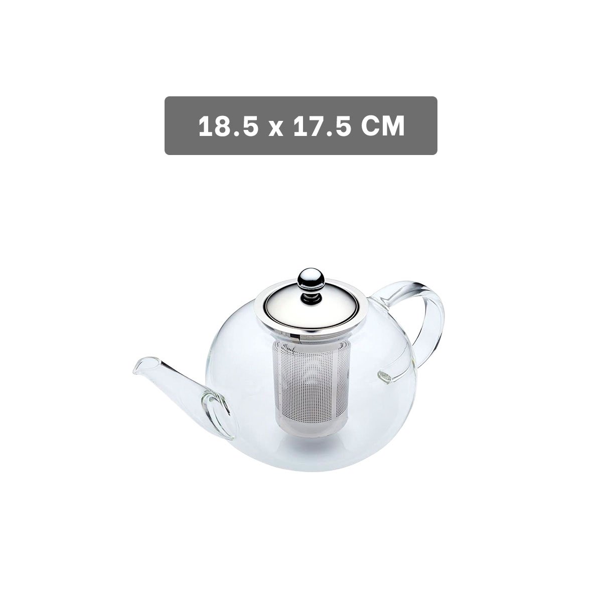 INFUSOR DE 900ML EN BOROSILICATO Y ACERO CON CUERPO CIRCULAR TRANSPARENTE Y+PAPEL REGALO - 4