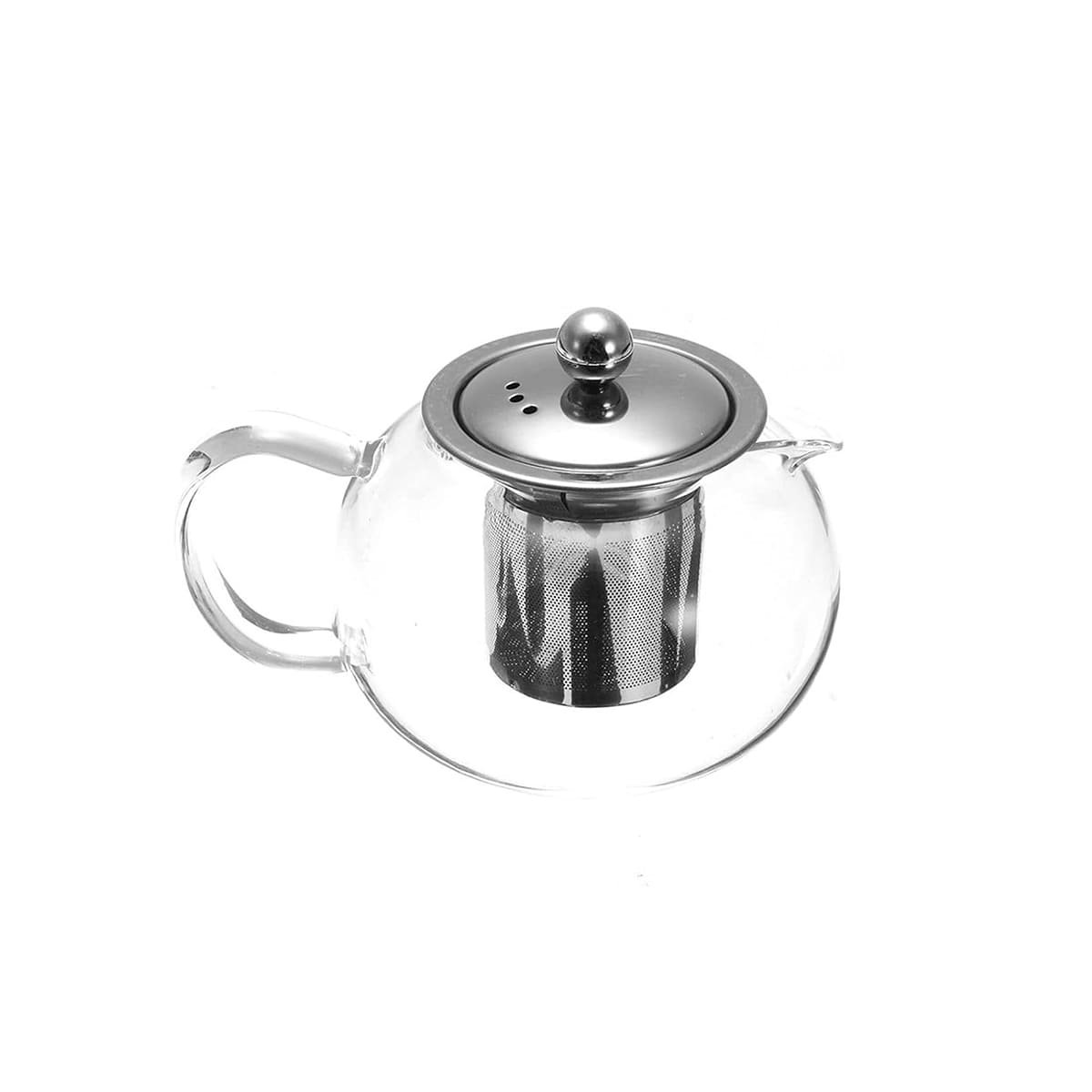 INFUSOR DE 800ML EN BOROSILICATO Y ACERO CON CUERPO CIRCULAR TRANSPARENTE Y+PAPEL REGALO - 1