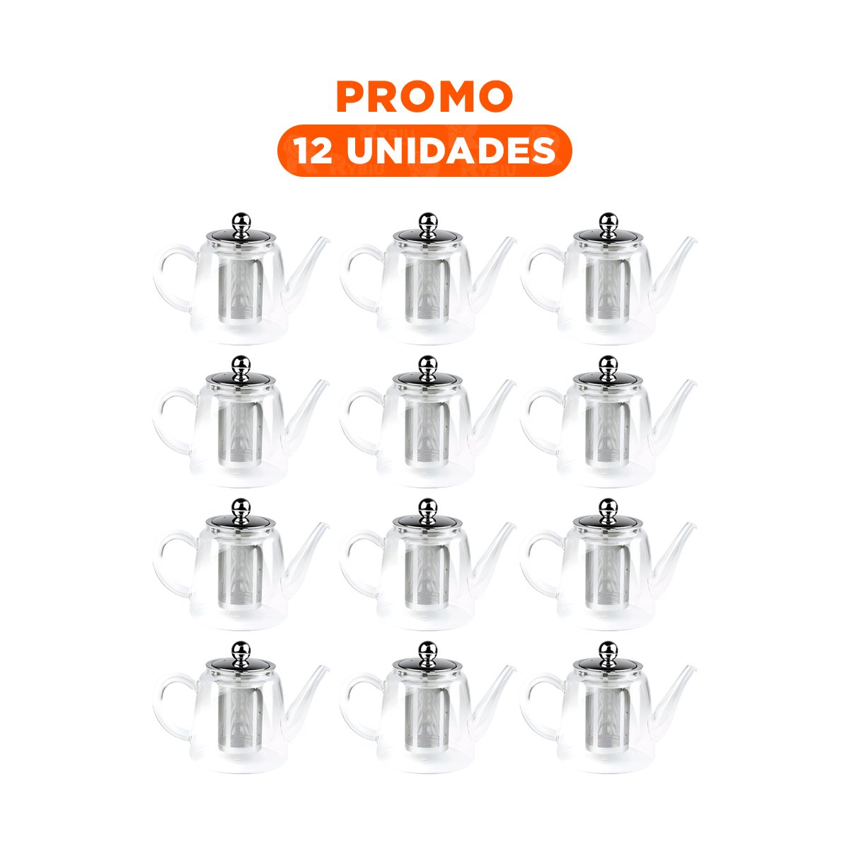 PACK12 INFUSOR CON PICO LARGO DE 800ML TRANSPARENTE - 1