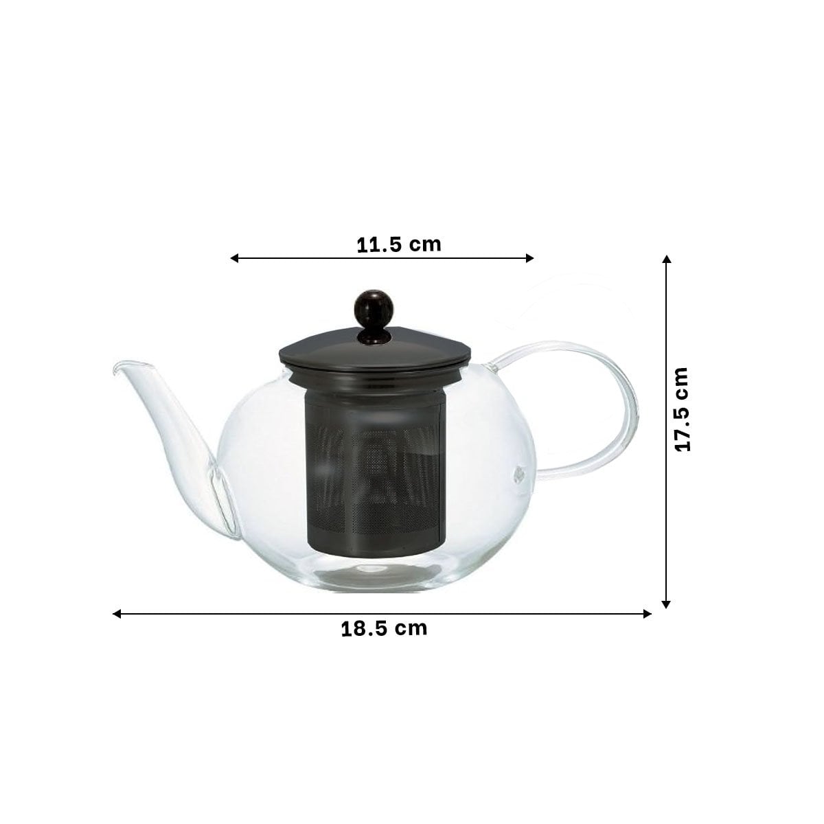 PACK2 TETERA CIRCULAR DE COCINA 900ML TRANSPARENTE CON BOROSILICATO Y ACERO Y+REGALO STICKER - 4
