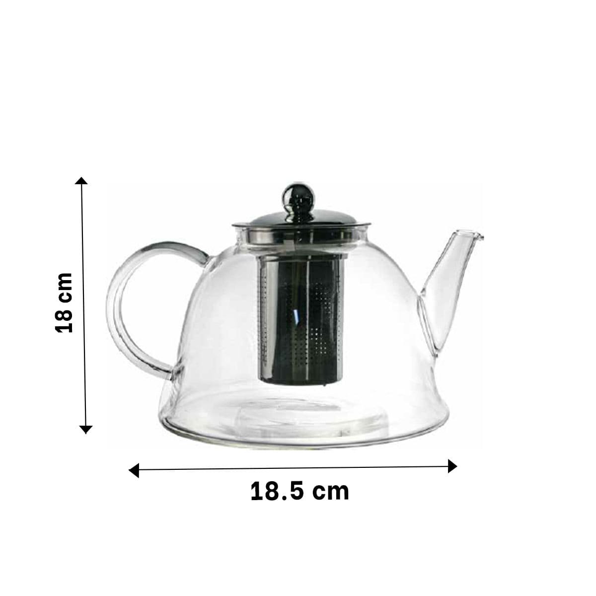 INFUSOR DE 1500ML EN BOROSILICATO Y ACERO CON CUERPO DE COLOR TRANSPARENTE Y+PAPEL REGALO - 4