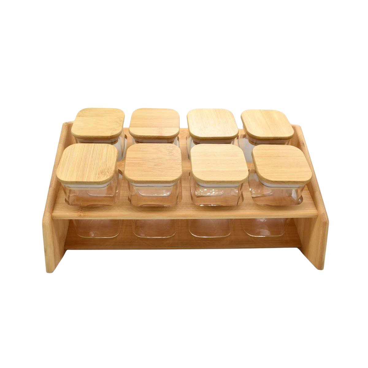PACK4 PORTAESPECIAS RECTANGULAR DE MADERA Y+PAPEL DE REGALO - 3