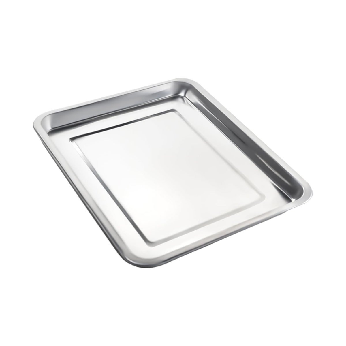 PACK2 CHAROLA DE ACERO PARA COCINA HOGAR Y REPOSTERIA PLATEADO 60X40X2CM Y+REGALO STICKER - 2