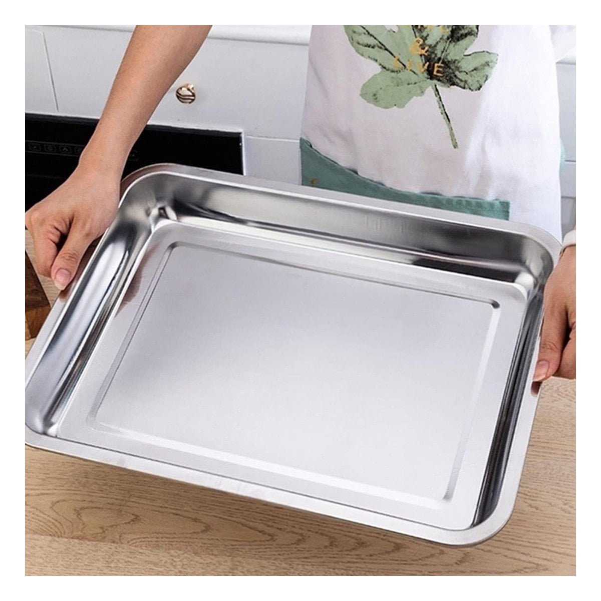 BASE SIMPLE DE ACERO PARA COCINA HOGAR Y DECORACION PLATEADA MODERNA Y+REGALO STICKER - 2