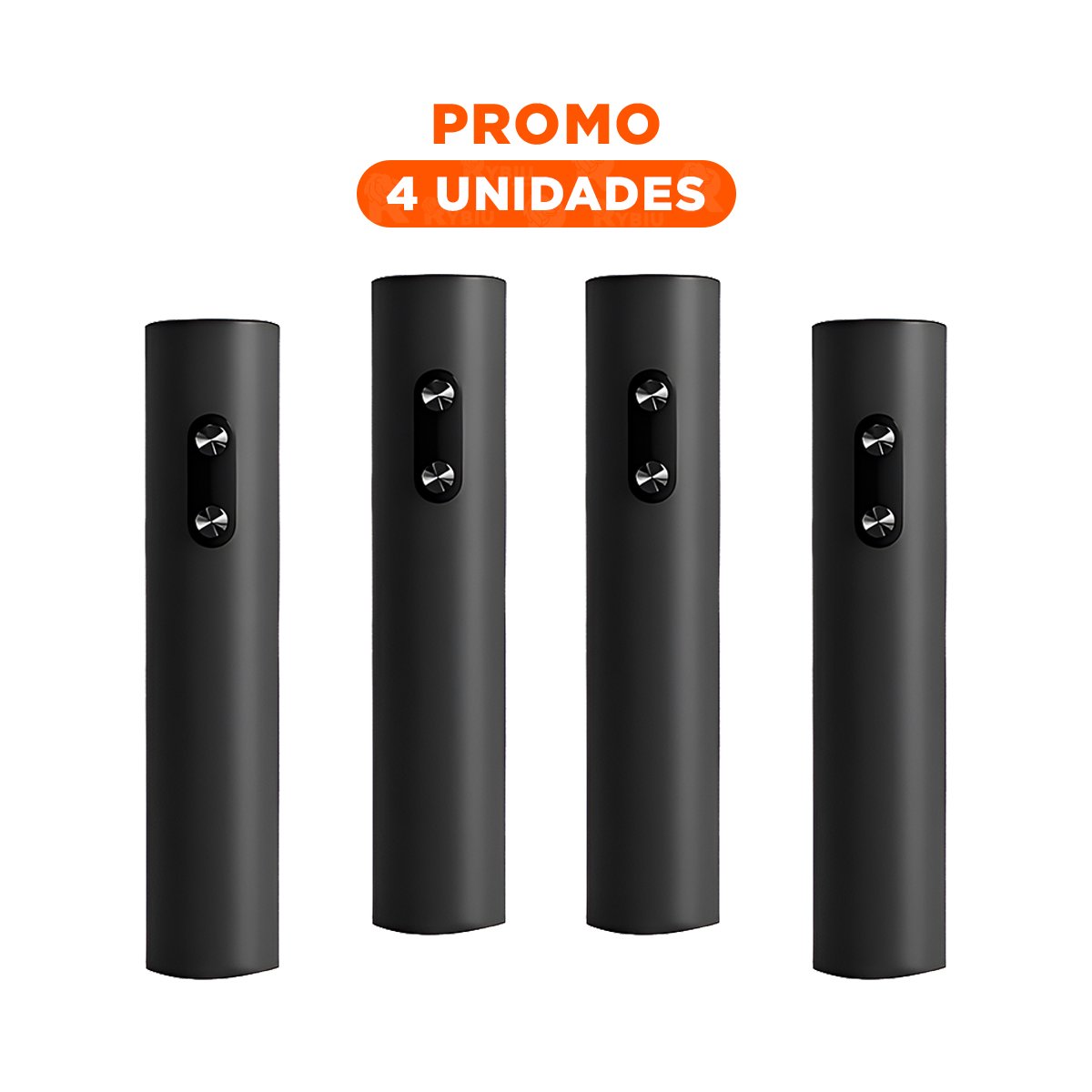 PACK4 SET DESCORCHADOR DE COLOR NEGRO CON EMPAQUE EN CAJA GUINDA PARA REGALO Y+REGALO STICKER - 1