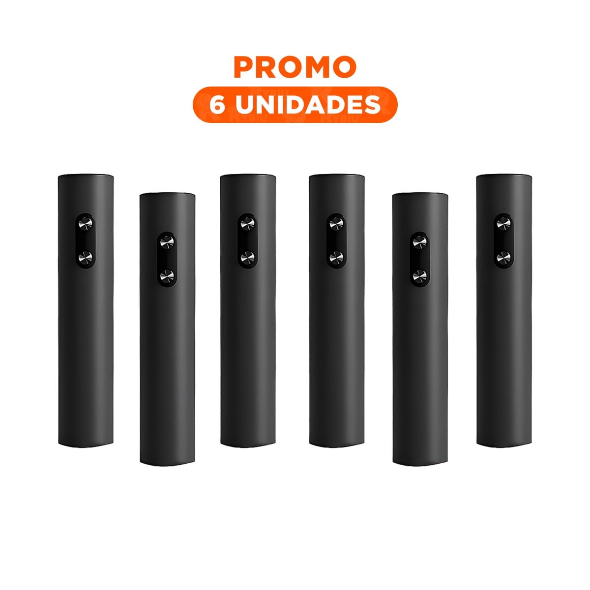 PACK6 SET ELECTRICO DE COLOR NEGRO Y CAJA GUINDA PARA BOTELLAS DE VINO - 1