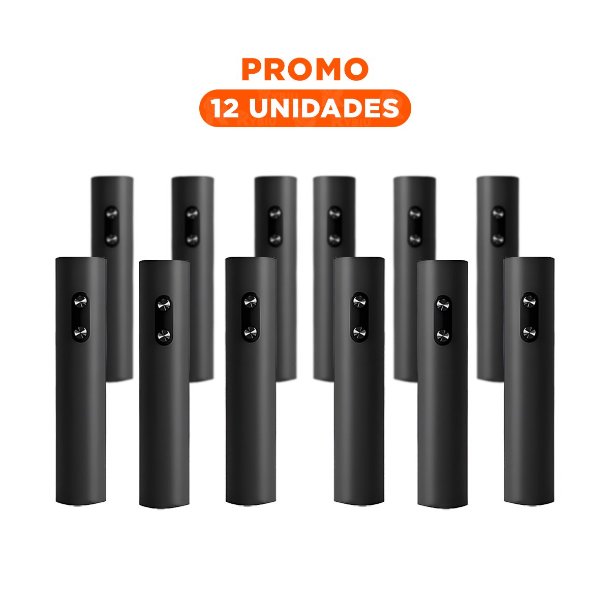 PACK12 SACACORCHO CON PILAS CAMBIABLES DE COLOR NEGRO - 1