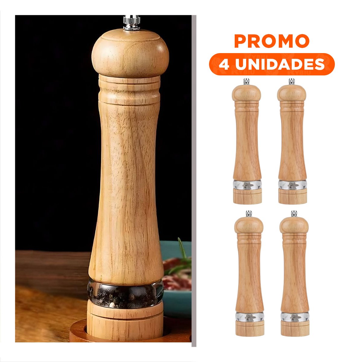 PACK4 TRITURADOR MANUAL DE MADERA 5X20 CM CON DISEÑO ERGONOMICO Y COMODO Y+REGALO STICKER - 1