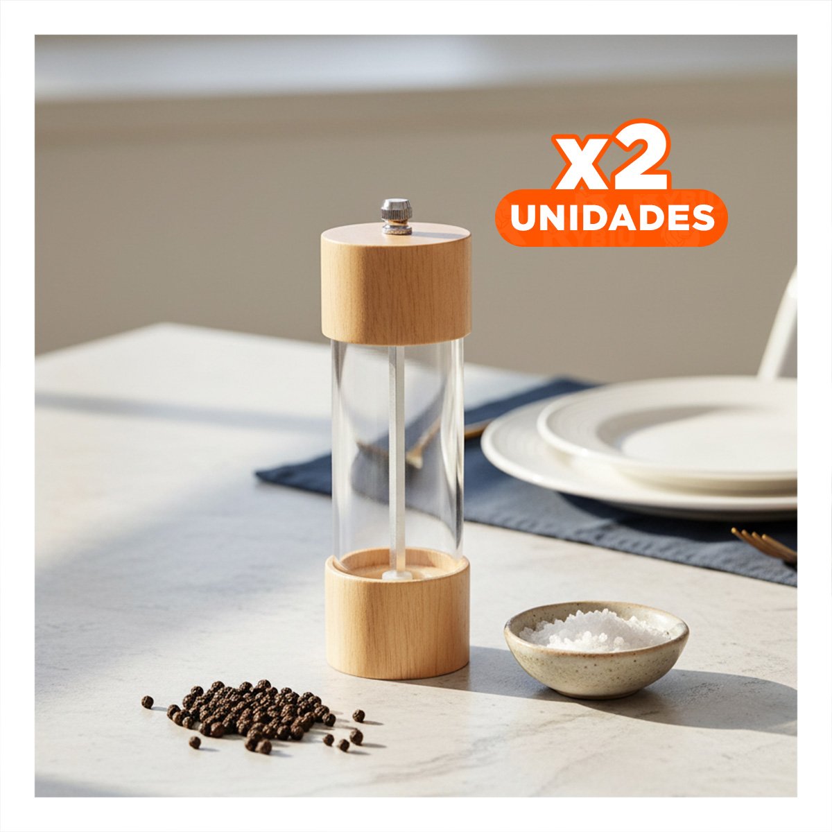 PACK2 RALLADOR MANUAL DE MADERA TRANSPARENTE PARA COCINA MODERNA Y+REGALO STICKER - 1