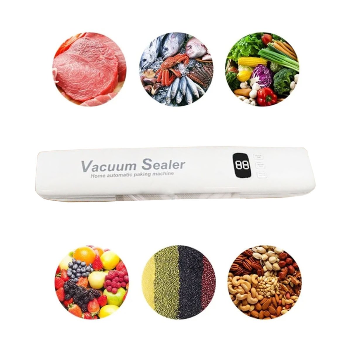 PACK6 SISTEMA ELECTRICO PARA SELLAR AL VACÍO BLANCO PRACTICO Y EFICIENTE Y+REGALO STICKER - 2
