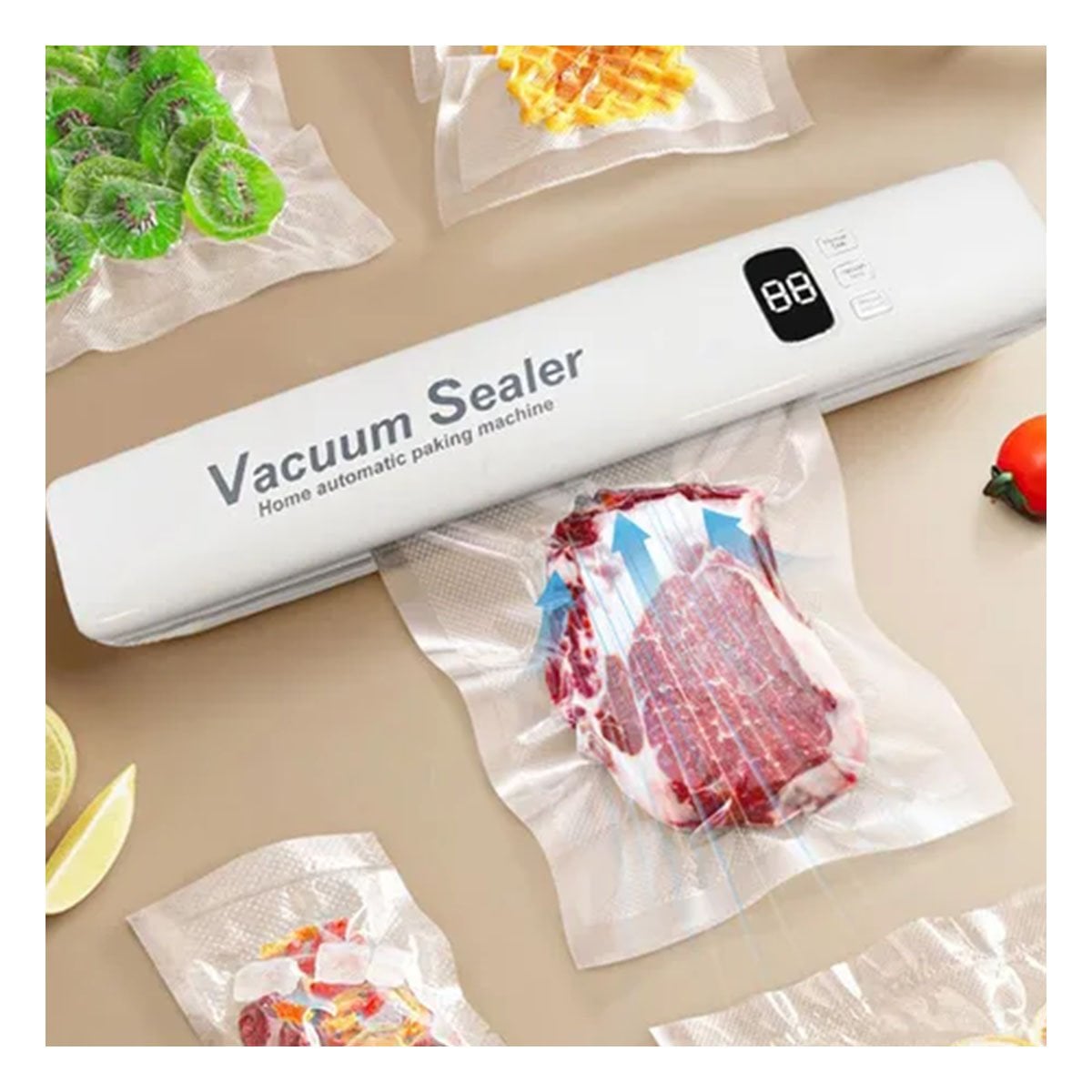 DISPOSITIVO ELECTRICO PARA SELLAR AL VACÍO BLANCO SEGURO Y FACIL DE USAR Y+PAPEL REGALO - 2