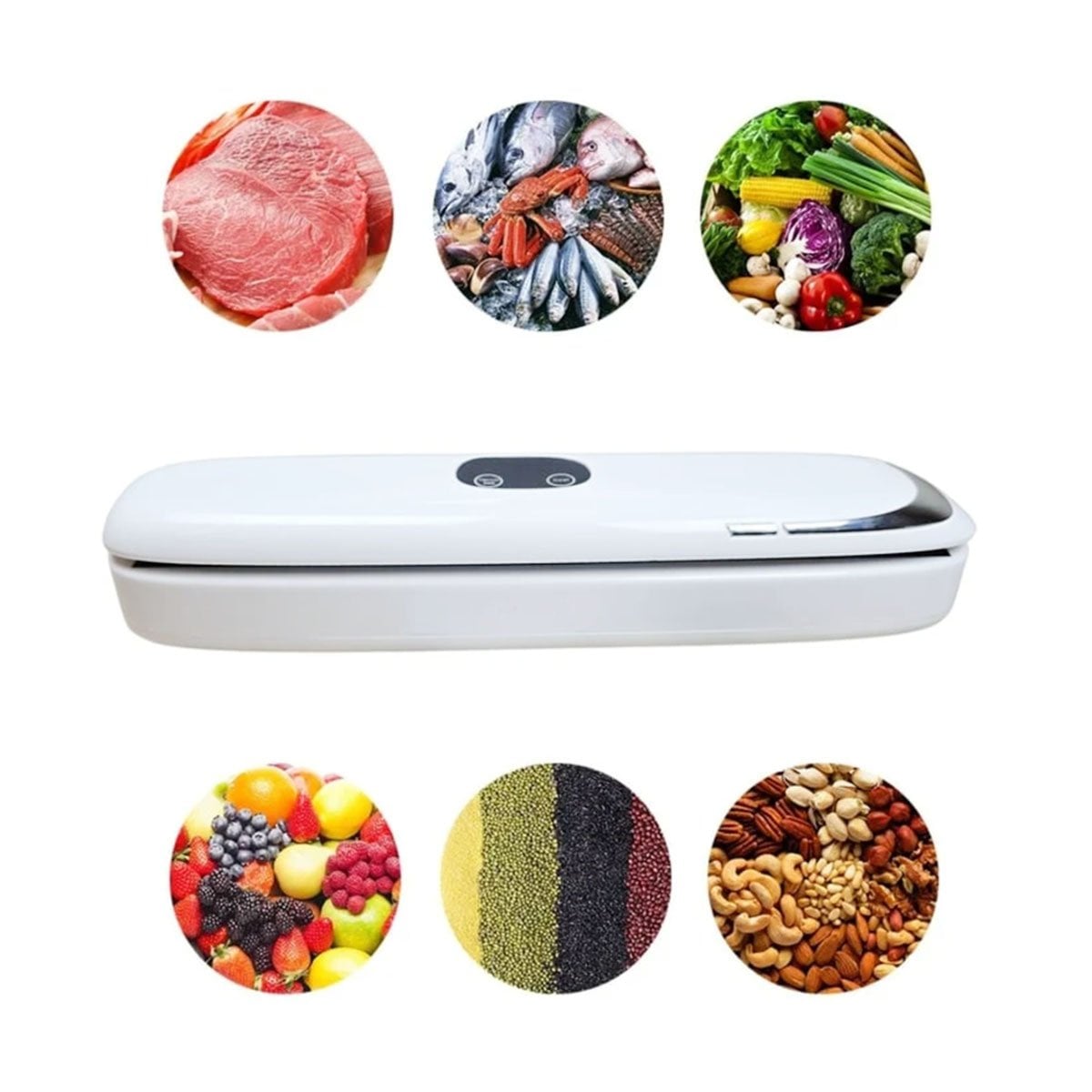 PACK6 APARATO ELECTRICO PARA SELLAR AL VACÍO BLANCO Y PLATEADO RAPIDO Y+REGALO STICKER - 2