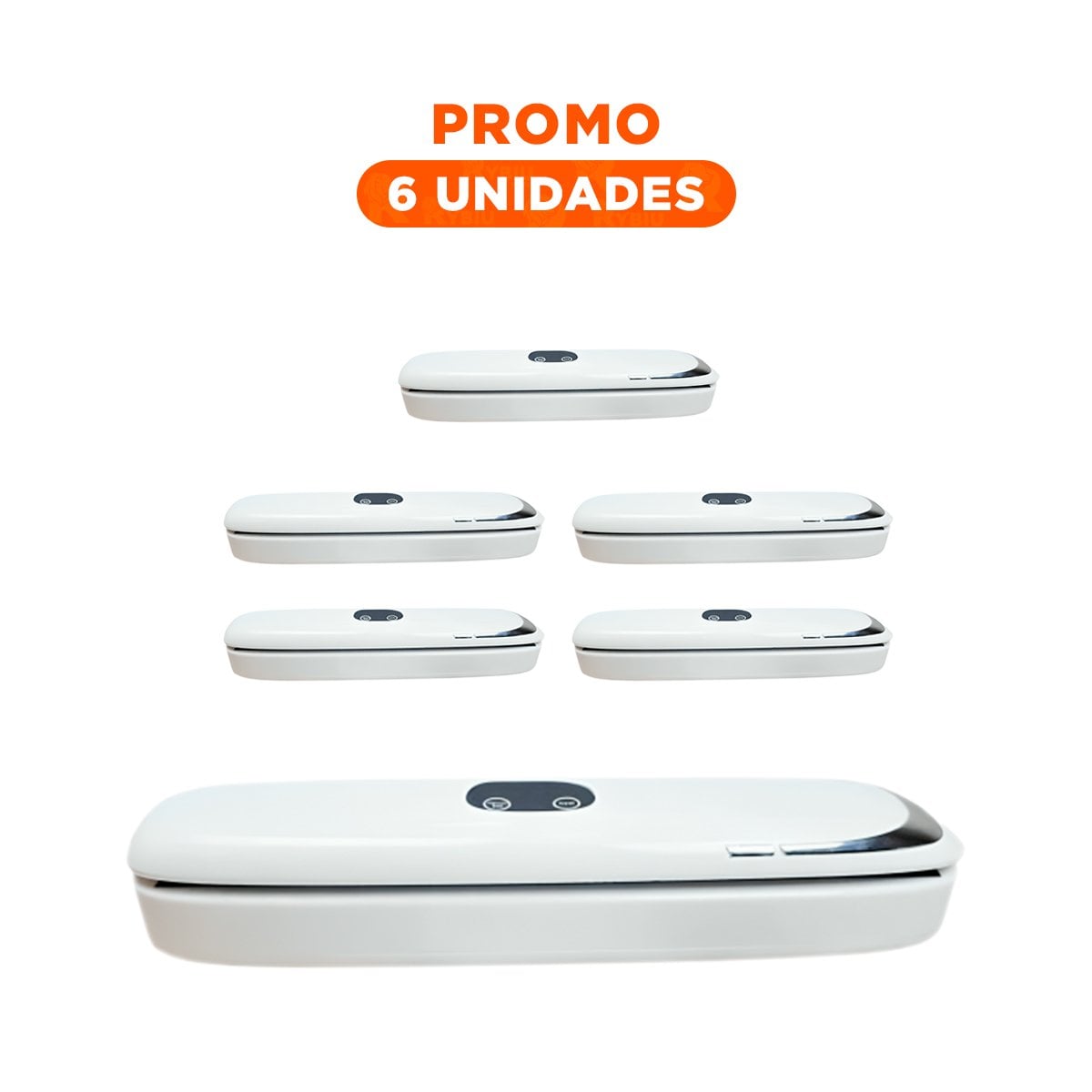 PACK6 APARATO ELECTRICO PARA SELLAR AL VACÍO BLANCO Y PLATEADO FACIL DE USAR Y SEGURO - 1