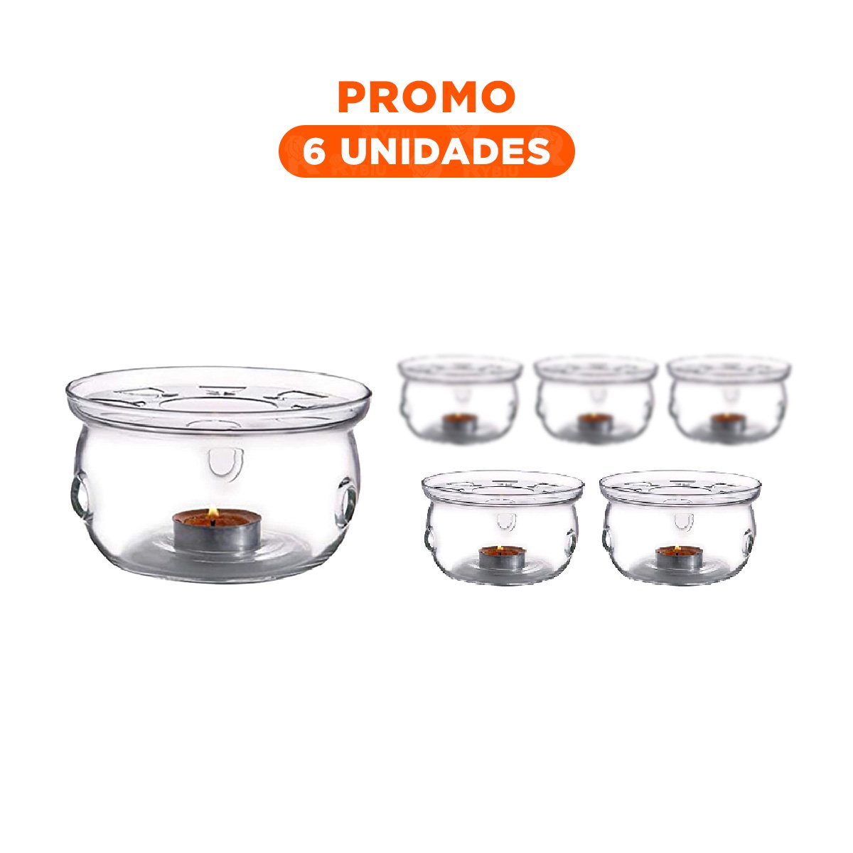 PACK6 ESTACION DE COLOR TRANSPARENTE FUNCIONAL CON PLACA DE ACERO PARA TETERA - 1