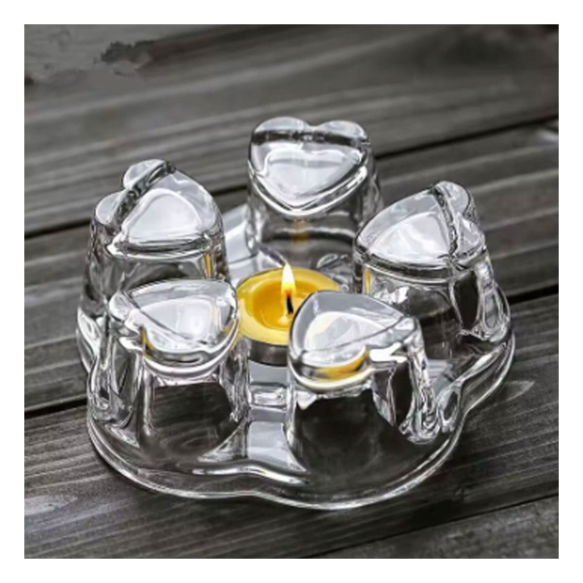 SOPORTE PARA TETERA DE COLOR TRANSPARENTE INTEGRANDO FORMA DE CORAZON Y+PAPEL REGALO - 2