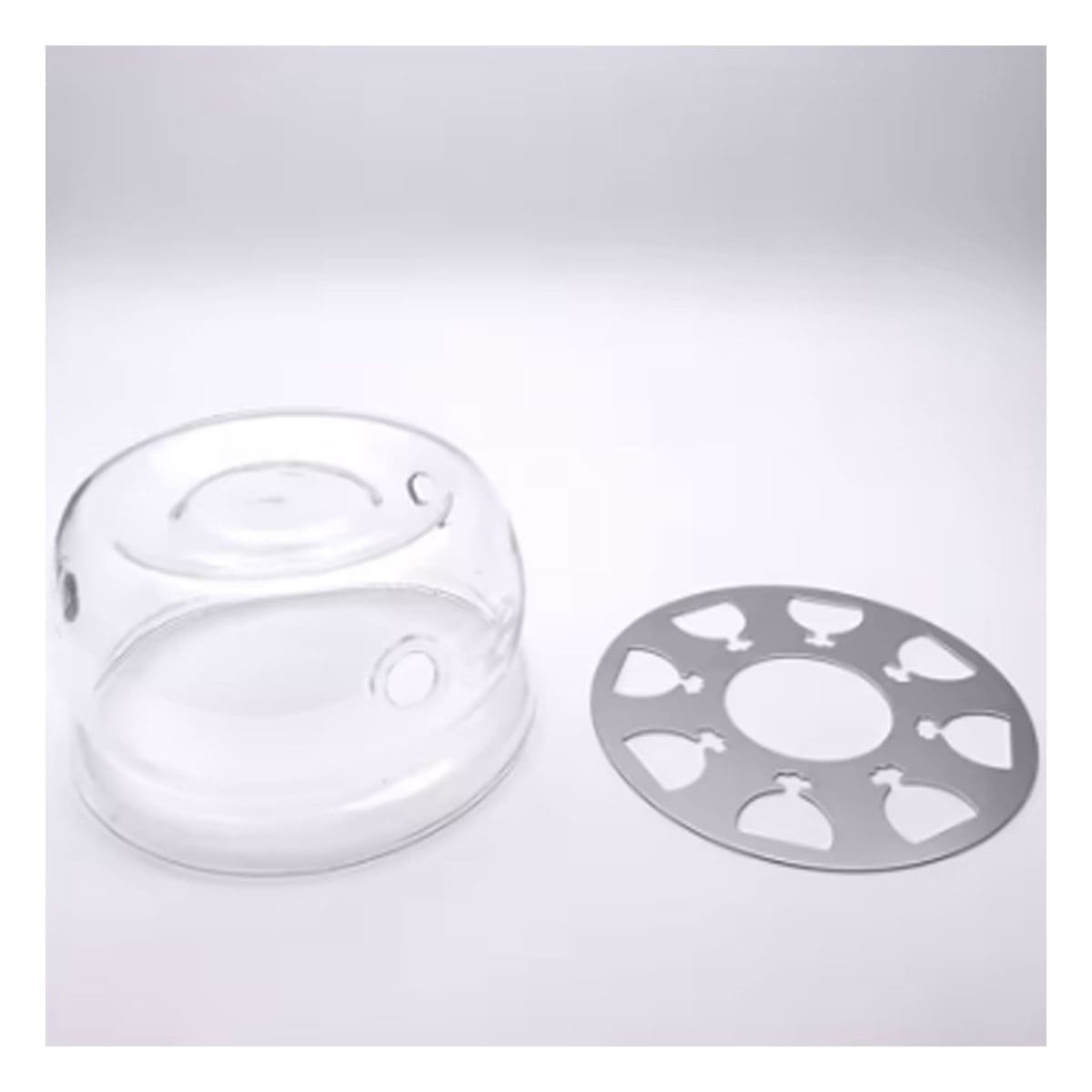 PACK12 PLATAFORMA DE COCINA DE COLOR TRANSPARENTE CON PLACA DE ACERO PARA TETERA - 3