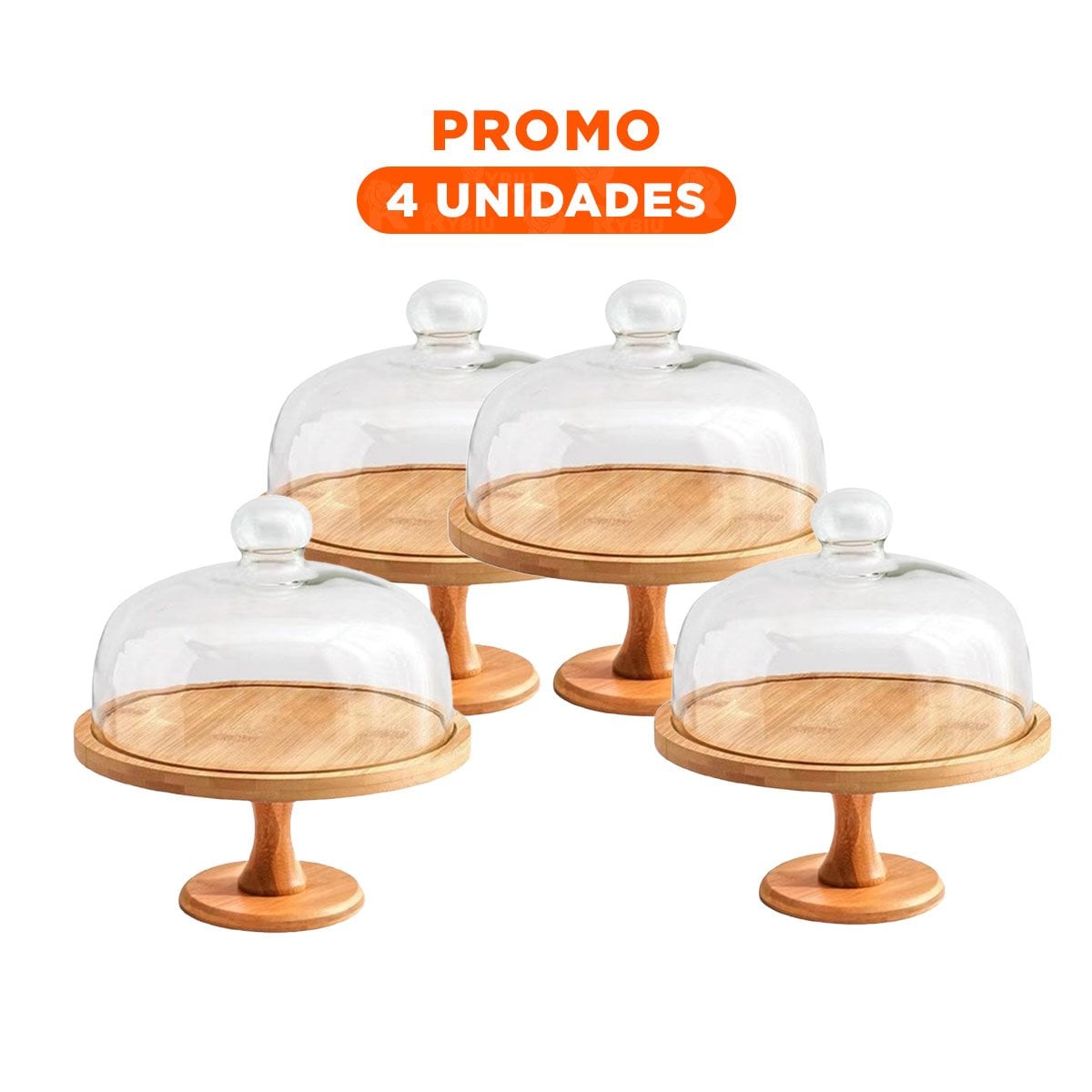 PACK4 PORTA TORTAS Y POSTRES PARA EVENTOS DE 24 CM - 1