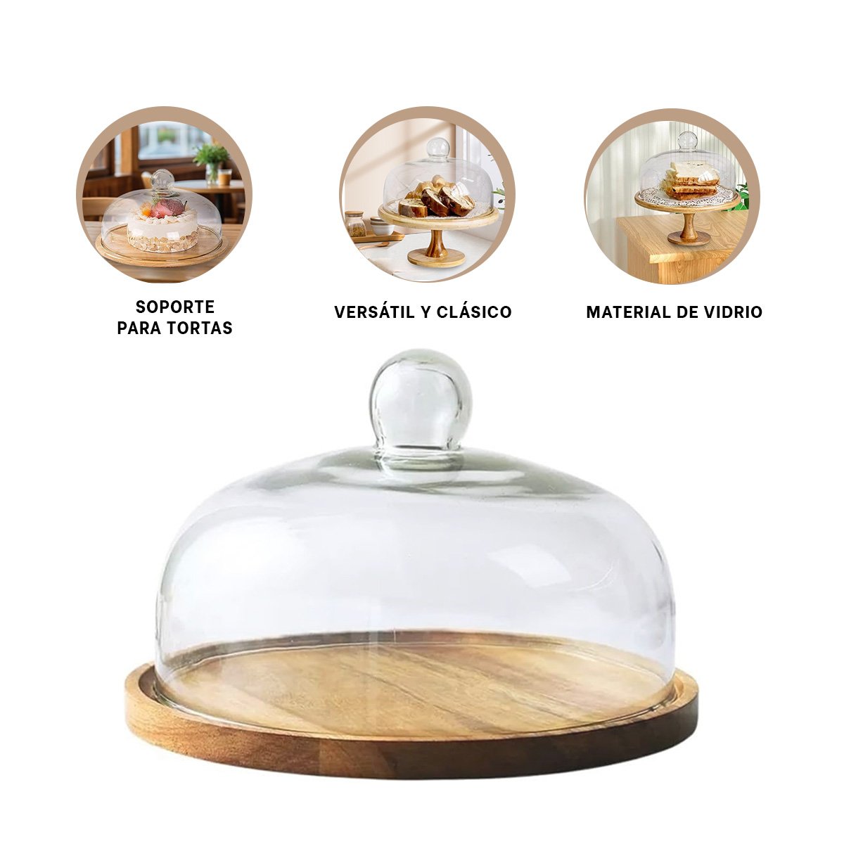 PACK4 PORTA TORTAS Y POSTRES PARA EVENTOS DE 24 CM - 2
