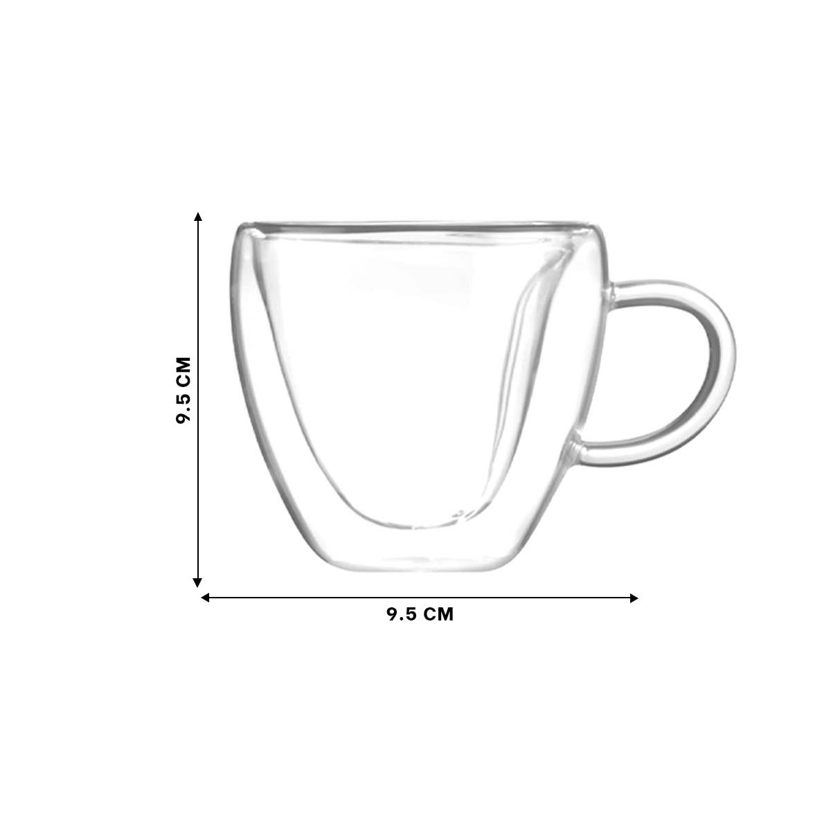 VASO DE 250ML VIDRIO TRANSPARENTE PERFIL RECTO 9X5X5CM - 4
