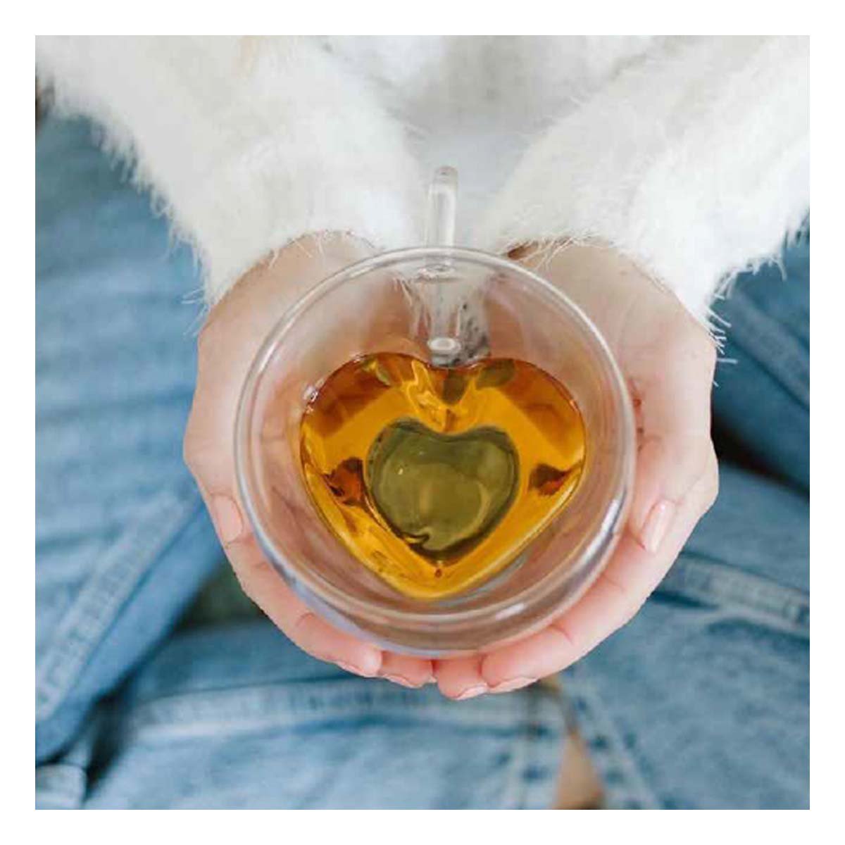 PACK6 COPA DE 250ML BASE CON FORMA DE CORAZON EN VIDRIO TRANSPARENTE - 5