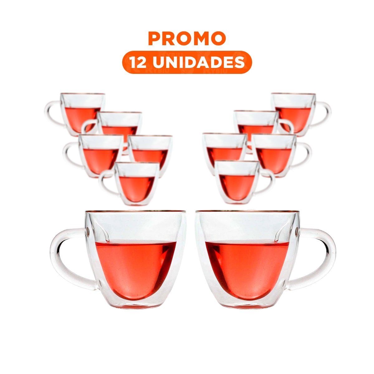 PACK12 RECIPIENTE DE 250ML CON CUERPO DE CON FORMA DE CORAZON VIDRIO Y+REGALO STICKER - 1