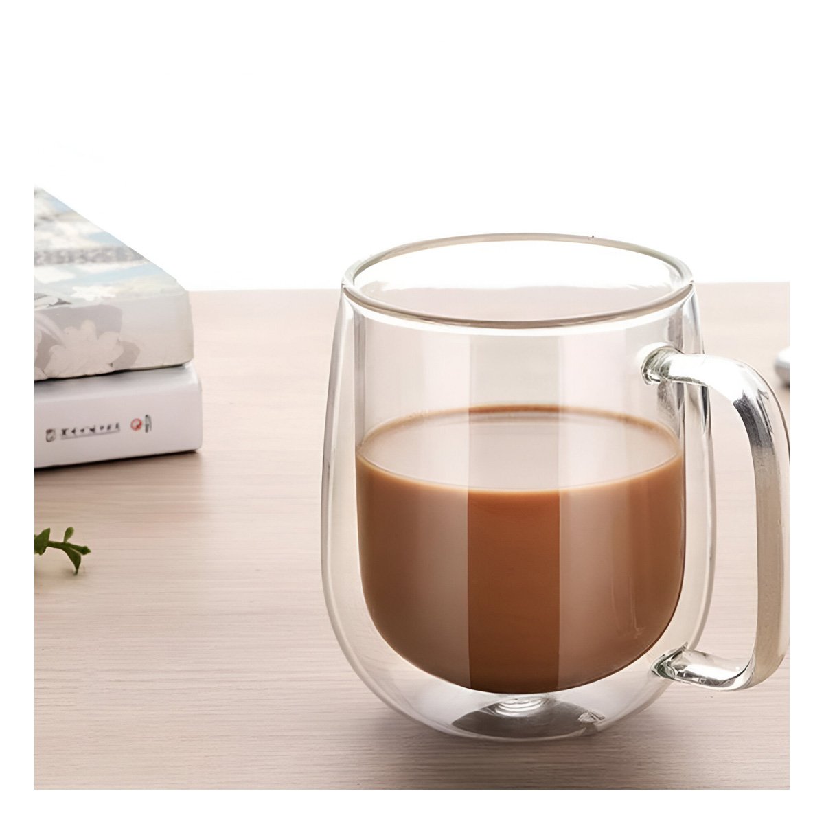 PACK4 VASO TAZA DOBLE CAPA 443ML TRANSPARENTE PARA REUNIONES Y DESAYUNOS - 5
