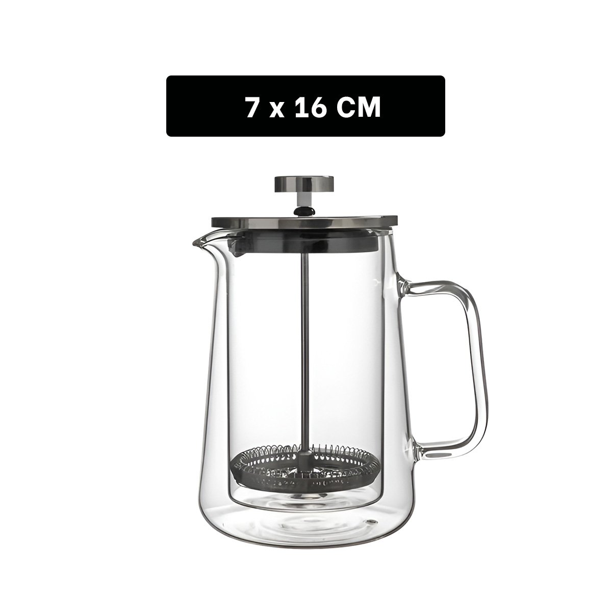 PACK4 PRENSA FRANCESA EN 350ML CON BOROSILICATO Y ACERO DE COLOR TRANSPARENTE - 4