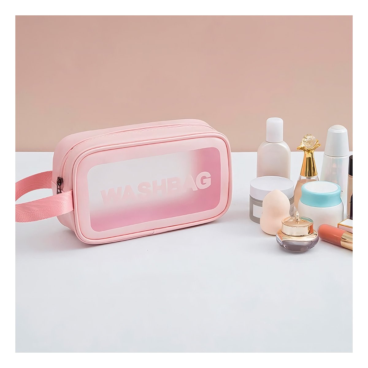 PACK6 NECESER MINIMALISTA 22X13X7CM DE COLOR ROSADO RECTANGULAR Y+REGALO STICKER - 5