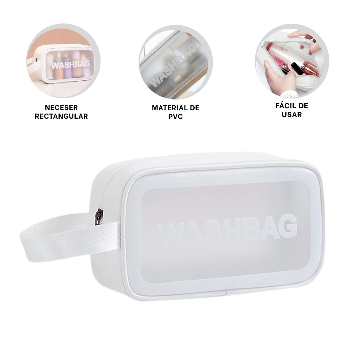 ESTUCHE COMPACTO 22X13X7CM DE COLOR BLANCO RECTANGULAR - 3