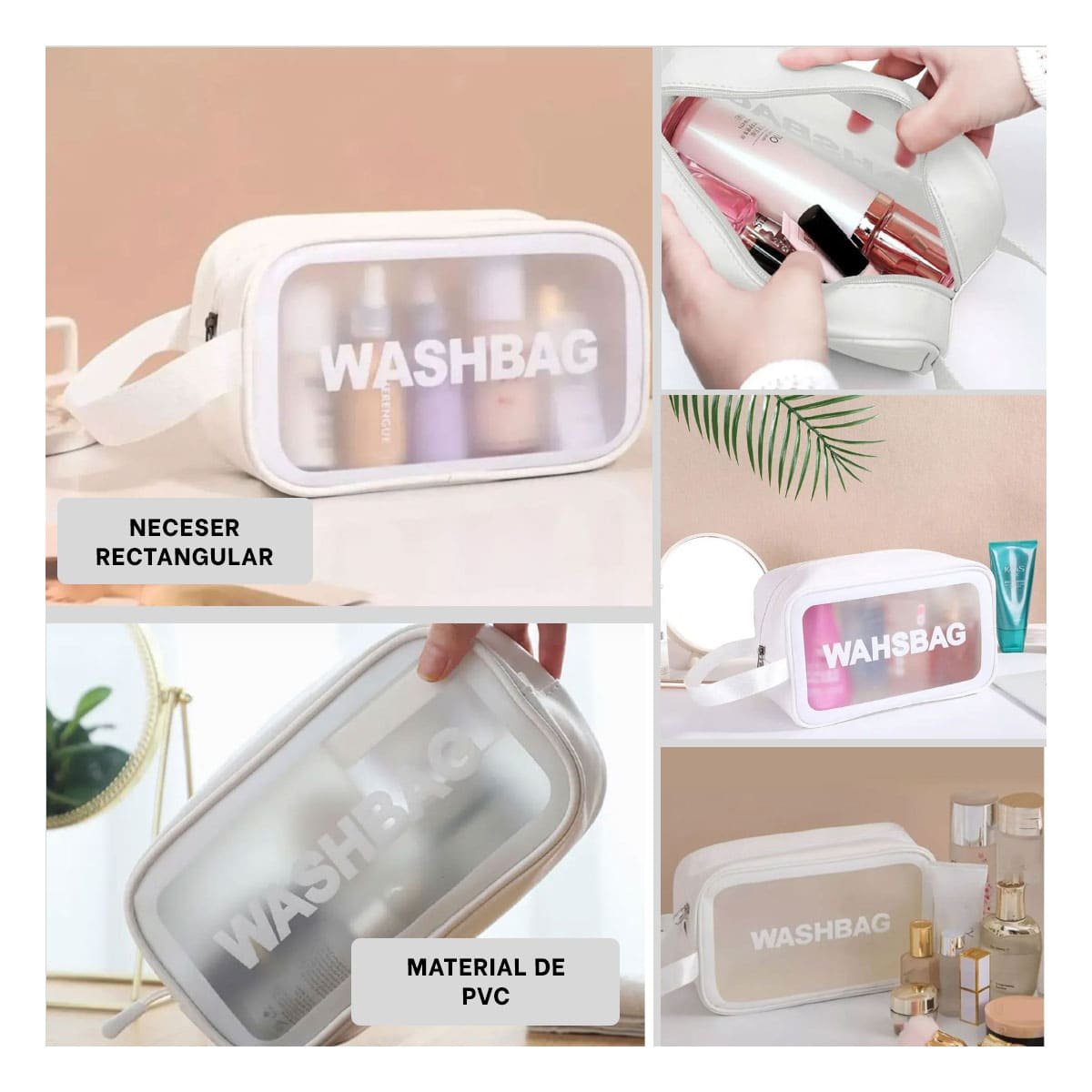 ESTUCHE COMPACTO 22X13X7CM DE COLOR BLANCO RECTANGULAR - 5