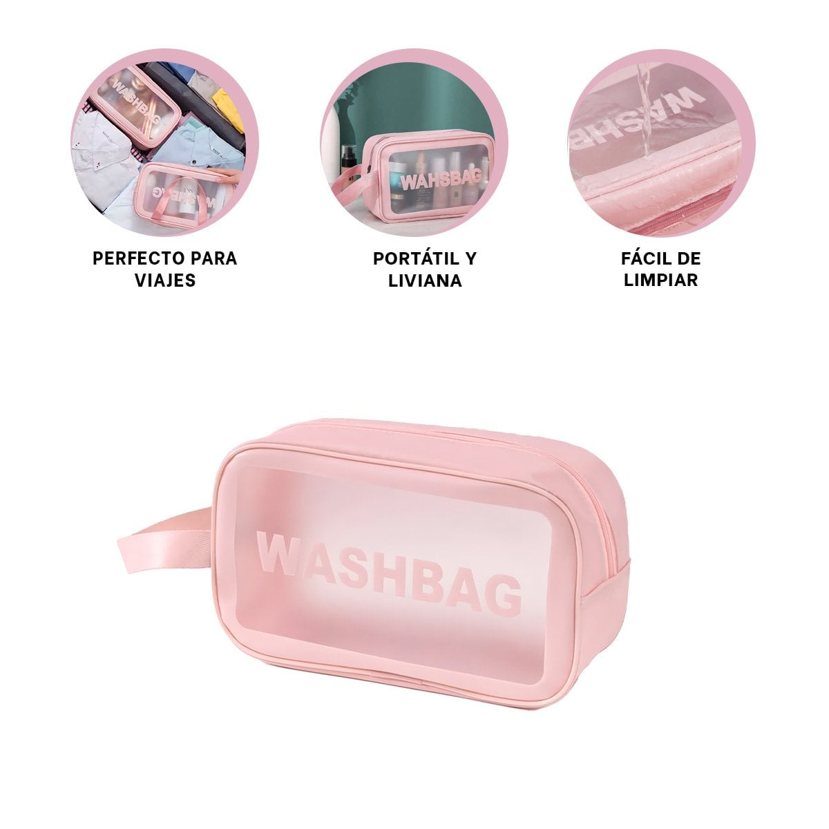 ESTUCHE COMPACTO 22X13X7CM DE COLOR ROSADO RECTANGULAR - 3
