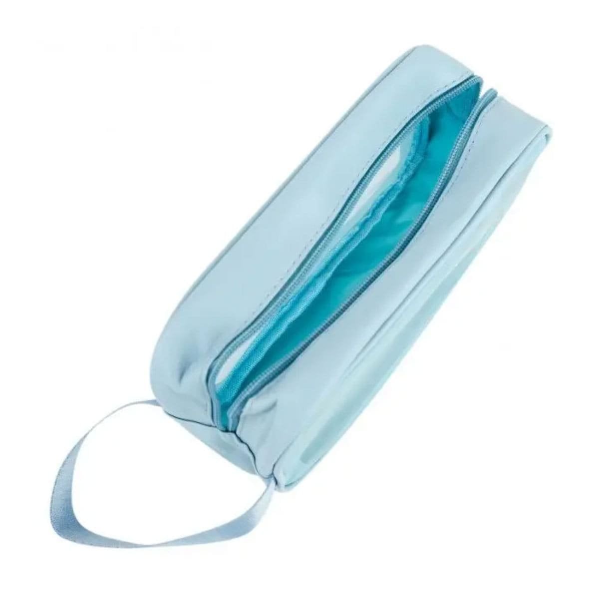 NECESER PARA VIAJE 22X13X7CM DE COLOR CELESTE RECTANGULAR Y+LIGAS REGALO - 3