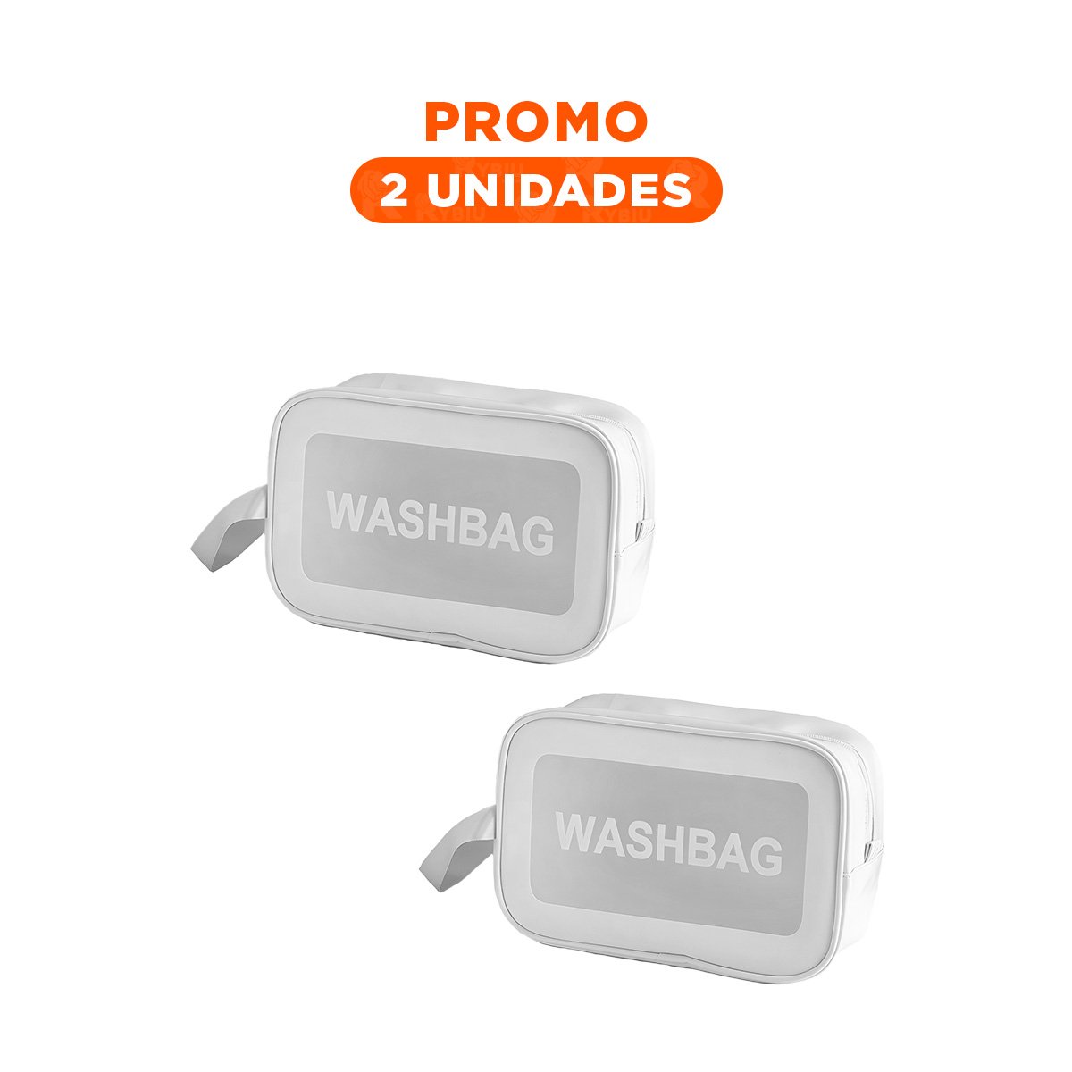 PACK2 ESTUCHE PARA VIAJE 22X13X7CM DE COLOR BLANCO RECTANGULAR - 1
