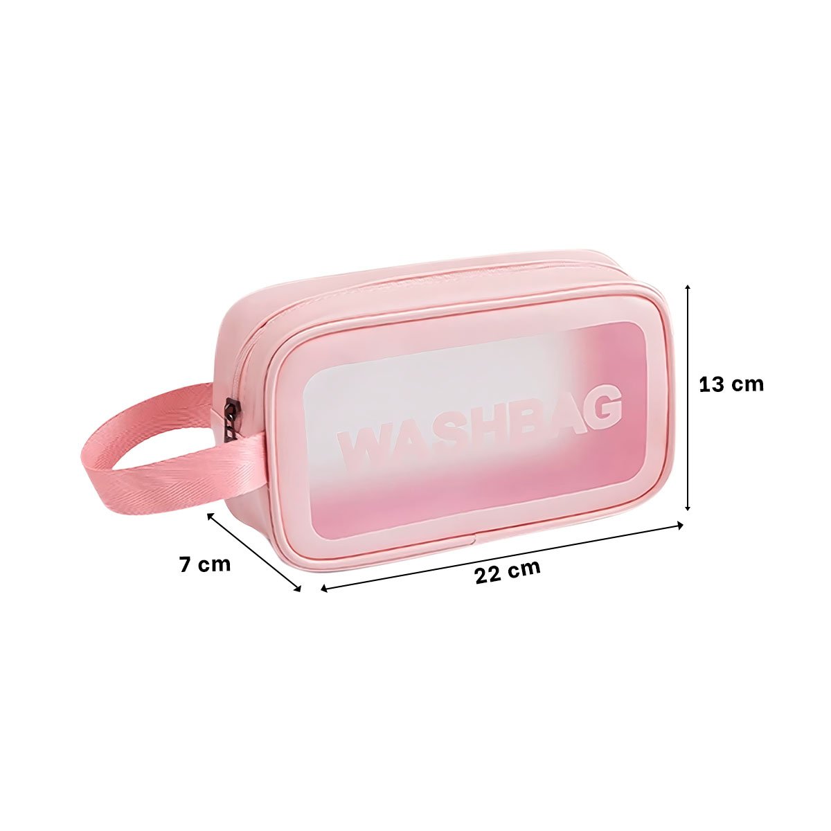 PACK2 ESTUCHE PARA VIAJE 22X13X7CM DE COLOR ROSADO RECTANGULAR - 4
