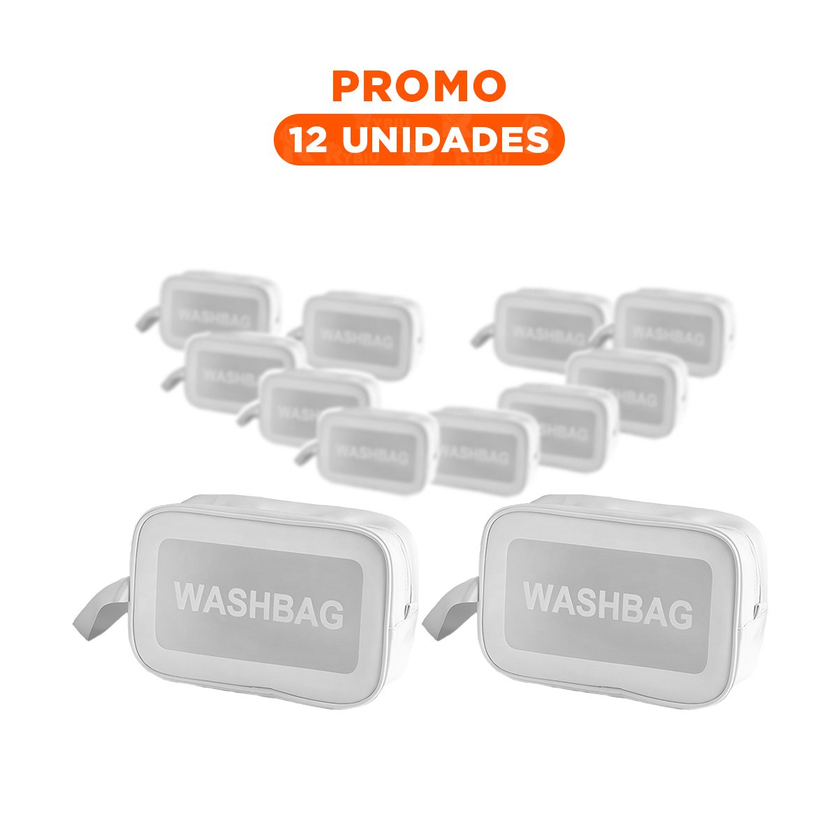 PACK12 BOLSO MINIMALISTA 22X13X7CM DE COLOR BLANCO Y+REGALO STICKER - 1