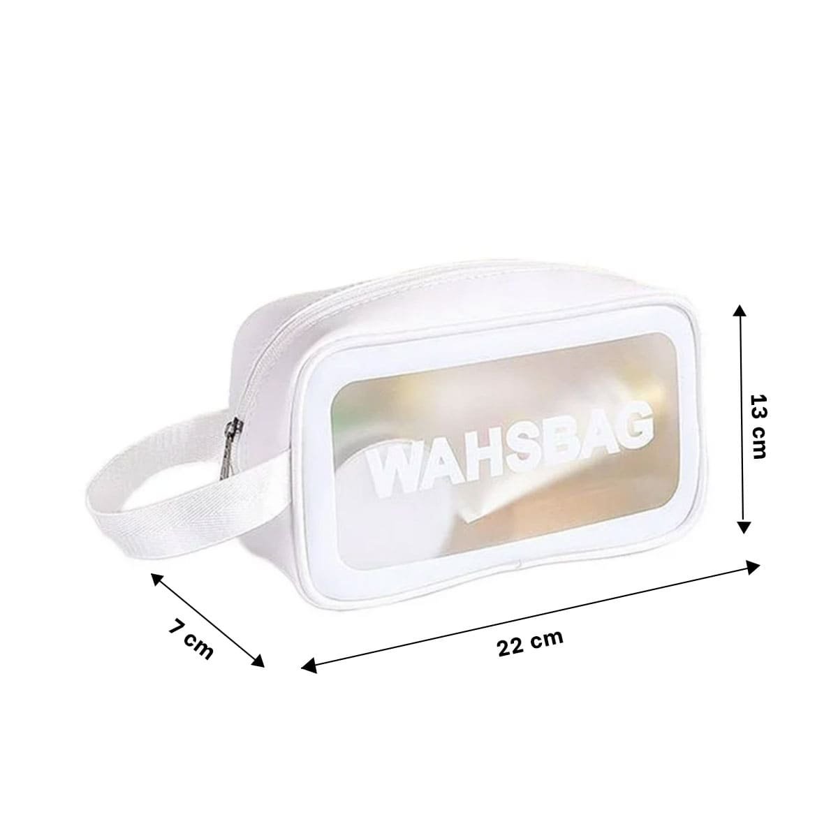 BOLSO COMPACTO 22X13X7CM DE COLOR BLANCO PARA VIAJE Y+PAPEL REGALO - 4