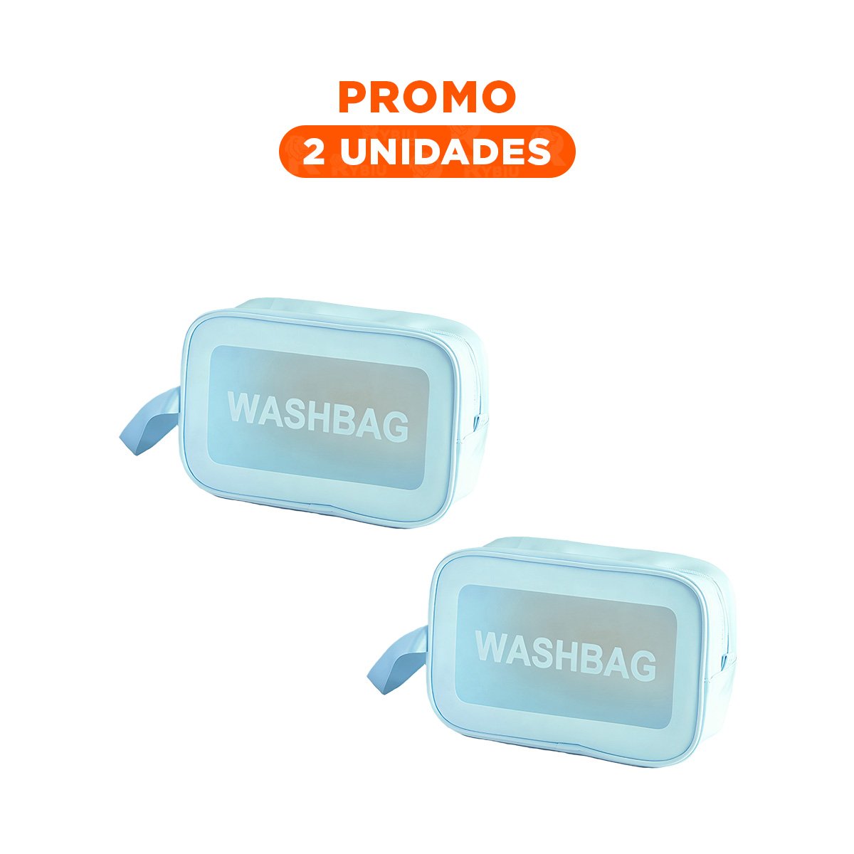 PACK2 ESTUCHE PARA VIAJE 22X13X7CM DE COLOR CELESTE RECTANGULAR - 1