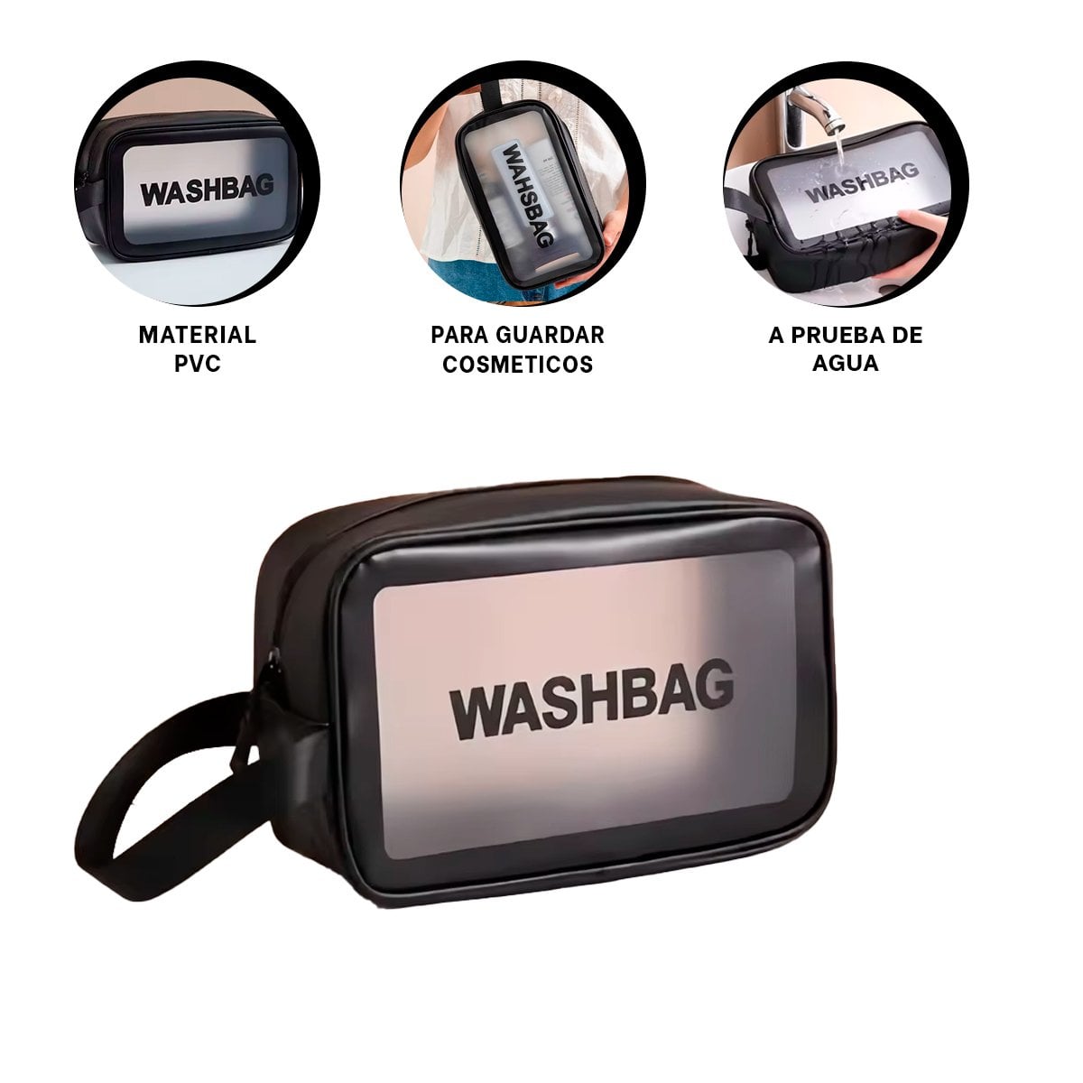 ESTUCHE COMPACTO 22X13X7CM DE COLOR NEGRO RECTANGULAR - 3