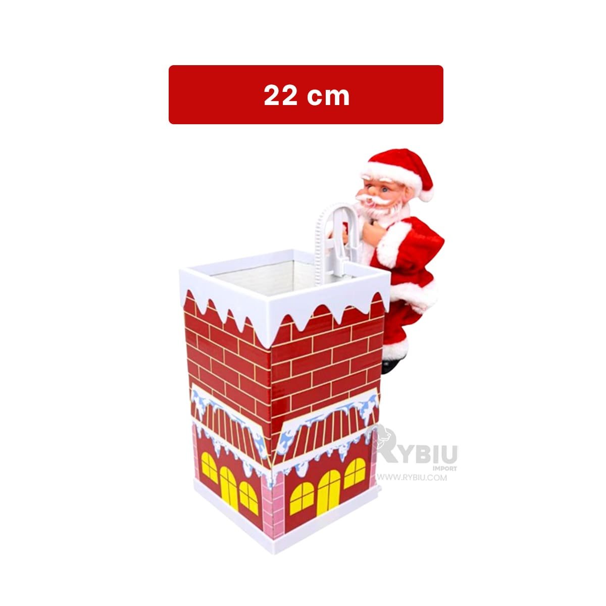 PACK2 MUNECO 22 CM SUBE Y BAJA EN CHIMENEA PAPA NOEL PARA SALON - 4