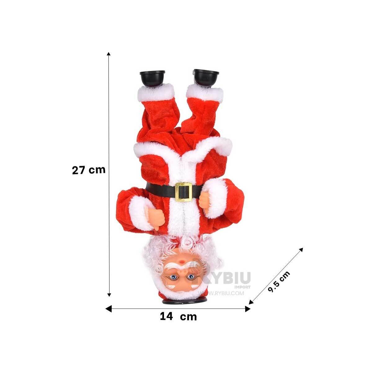 PACK4 FIGURA 27 CM PAPA NOEL DE CABEZA GIRATORIO ROJO EN REPISA - 4