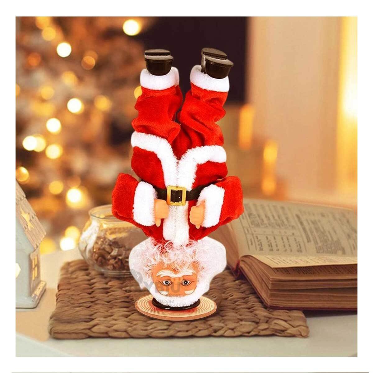 PACK4 FIGURA 27 CM PAPA NOEL DE CABEZA GIRATORIO ROJO EN REPISA - 5