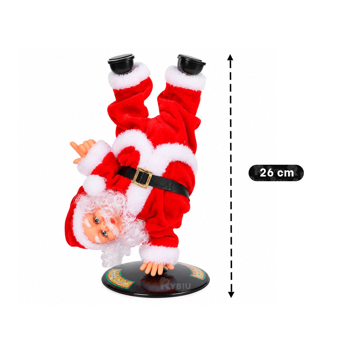 PACK4 JUGUETE 26 CM GIRATORIO PARADO DE CABEZA PAPA NOEL PARA SALON - 3