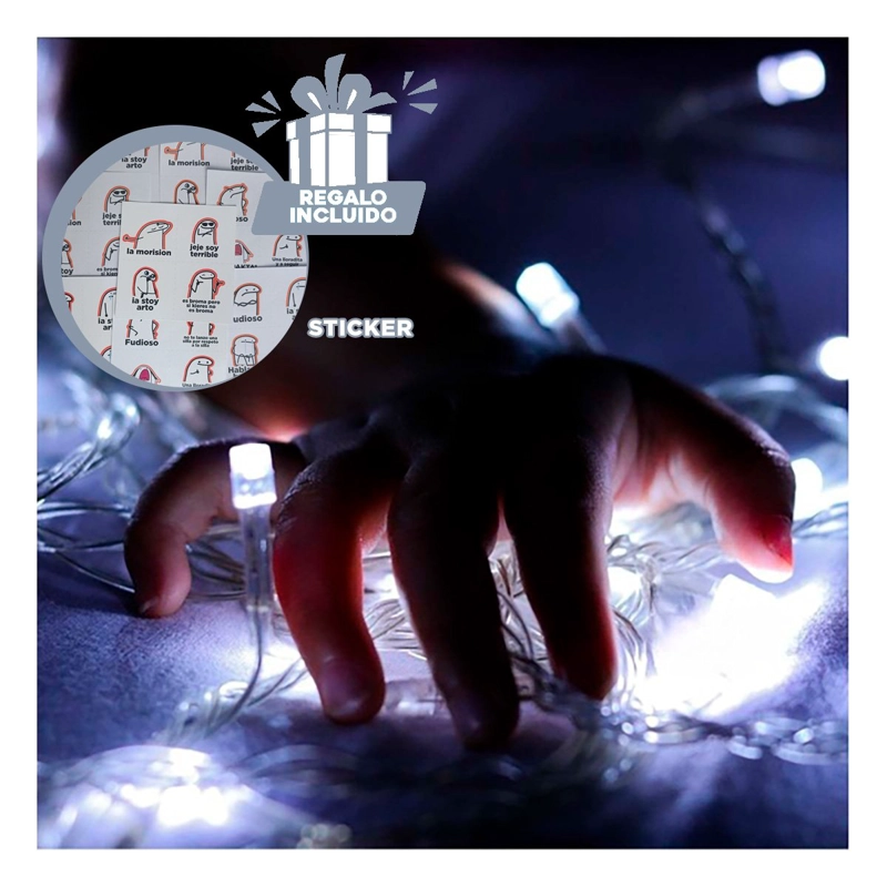 PACK2 FOCO 200 LED BLANCO PARA DECORAR EN NAVIDAD CON CABLE ...