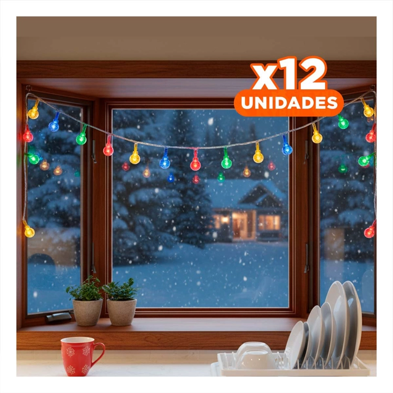 PACK12 LUCES LINEALES DECORATIVAS CON 100 FOCOS PARA HOGAR MULTICOLOR Y ...