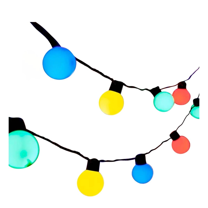 PACK12 FOCOS LINEAL BOMBILLA PEQUENA MULTICOLOR CON 20 FOCOS Y CABLE ...
