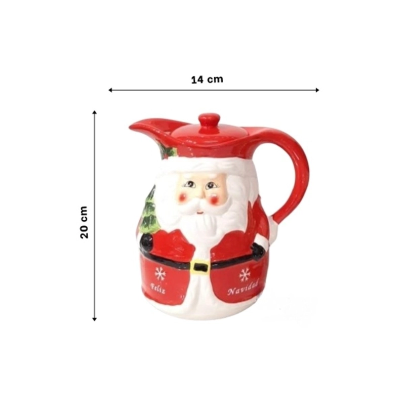 PACK4 ENVASE DE CERAMICA SANTA CLAUS PARA COCINA Y DECORACION NAVIDENA Y+PAPEL REGALO - 4