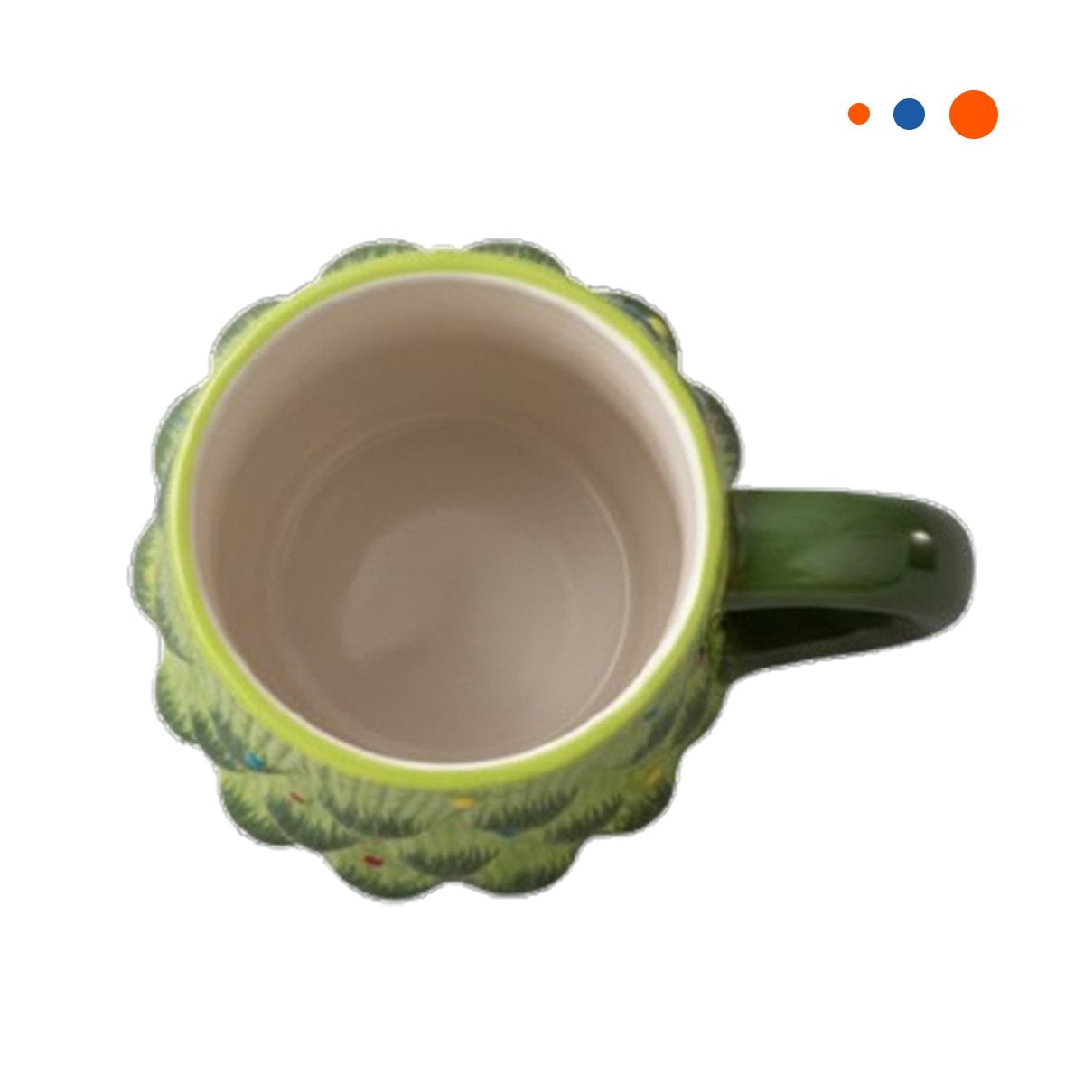 TAZA PINO ARBOL CAPACIDAD 400ML COLOR VERDE PARA BEBIDA INVIERNO Y COCINA YREGALO STICKER - 3